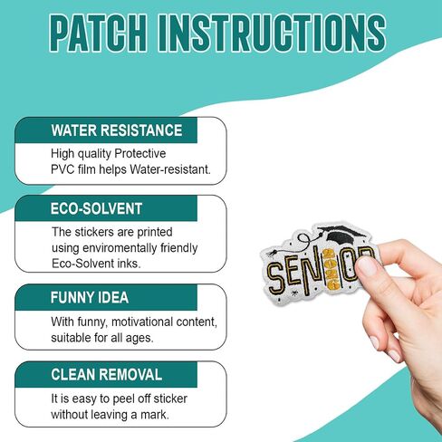 2026 Senior Pottored Patch-School Spirit Treague-On Iron-On Consure-on Cloths و Backpacks و Hats و Alcs-هدية لطلاب المدارس الثانوية والكلية ، الفصل الدراسي 2026 Pride Patch-3 "X3" in Kuwait