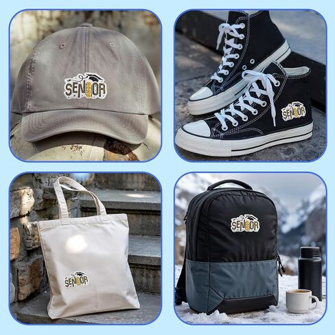 2026 Senior Pottored Patch-School Spirit Treague-On Iron-On Consure-on Cloths و Backpacks و Hats و Alcs-هدية لطلاب المدارس الثانوية والكلية ، الفصل الدراسي 2026 Pride Patch-3 "X3" in Kuwait