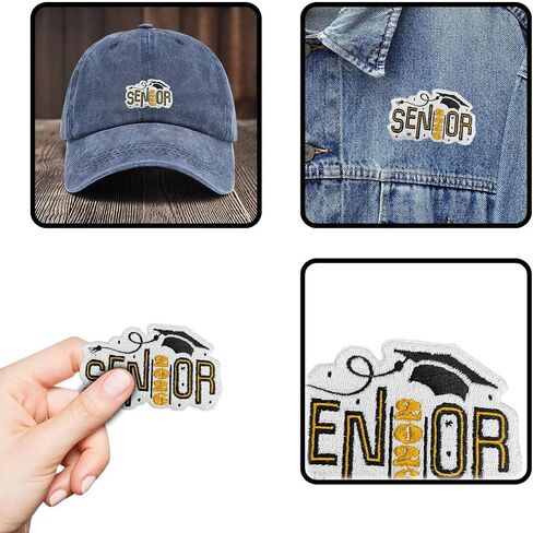 2026 Senior Pottored Patch-School Spirit Treague-On Iron-On Consure-on Cloths و Backpacks و Hats و Alcs-هدية لطلاب المدارس الثانوية والكلية ، الفصل الدراسي 2026 Pride Patch-3 "X3" in Kuwait