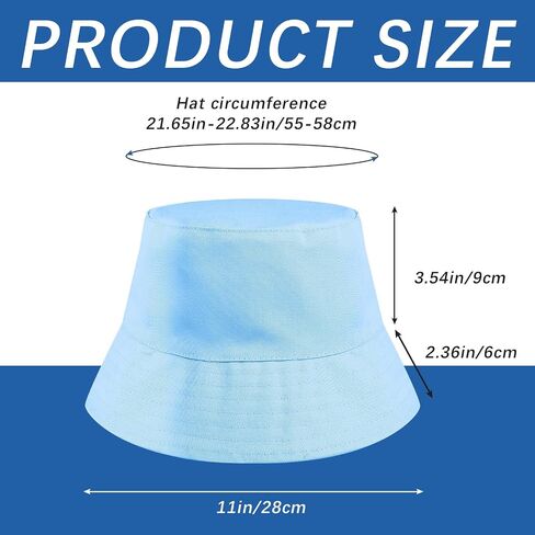 8PCS Khaki Bucket Hats Blank for Women Men Bucket Hats Bulk Blank Sun Hat for Beach Fishing Outdoor Camping Sun Cap Adult DIY Logo Hand Draw Print Heat Transfer in Kuwait
