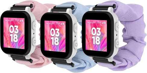 3pack Elastic Scrunchie Band Compatible with Gizmo Watch 3 2 1/Gabb Watch 3e 3 2 1/SyncUP Kids Watch, Strechy Loop Replacement Strap for Childrens in Kuwait