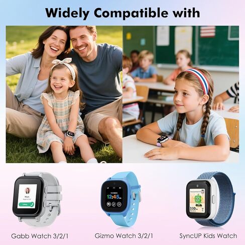 3pack Elastic Scrunchie Band Compatible with Gizmo Watch 3 2 1/Gabb Watch 3e 3 2 1/SyncUP Kids Watch, Strechy Loop Replacement Strap for Childrens in Kuwait