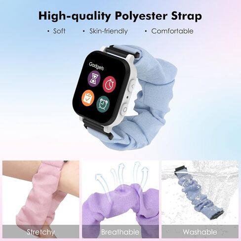 3pack Elastic Scrunchie Band Compatible with Gizmo Watch 3 2 1/Gabb Watch 3e 3 2 1/SyncUP Kids Watch, Strechy Loop Replacement Strap for Childrens in Kuwait