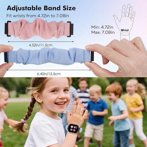 3pack Elastic Scrunchie Band Compatible with Gizmo Watch 3 2 1/Gabb Watch 3e 3 2 1/SyncUP Kids Watch, Strechy Loop Replacement Strap for Childrens in Kuwait