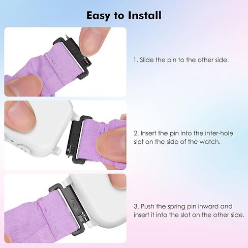 3pack Elastic Scrunchie Band Compatible with Gizmo Watch 3 2 1/Gabb Watch 3e 3 2 1/SyncUP Kids Watch, Strechy Loop Replacement Strap for Childrens in Kuwait