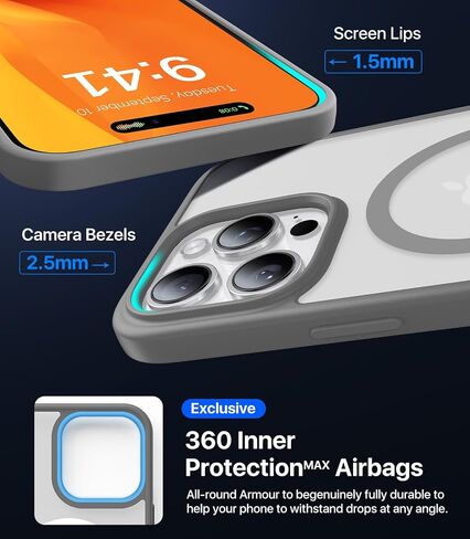 Magnetic for iPhone 17 Case, [Anti-Slip] [Military-Grade Drop Protection] [Camera Protection] Skin-Friendly Slim Translucent Shockproof Protective for iPhone 17 Phone Case, Crystal Clear in Saudi Arabia