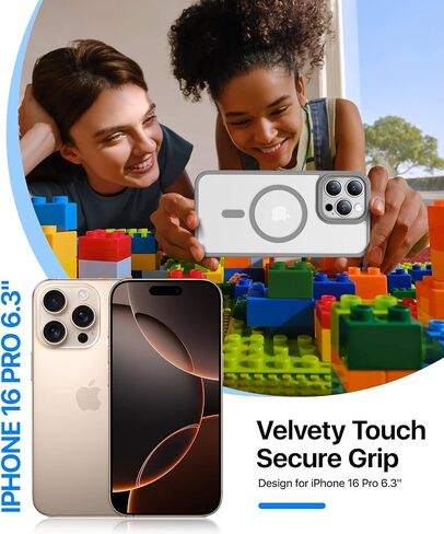 Magnetic for iPhone 17 Case, [Anti-Slip] [Military-Grade Drop Protection] [Camera Protection] Skin-Friendly Slim Translucent Shockproof Protective for iPhone 17 Phone Case, Crystal Clear in Saudi Arabia