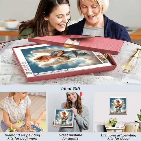 SJUTOUCI Gnome Diamond Art Painting Kits for Adults, Beach Diamond Art Kits for Beginners, 5D DIY Full Drill Gem Craft Art for Home Decor Gift 12x12 inch in Saudi Arabia