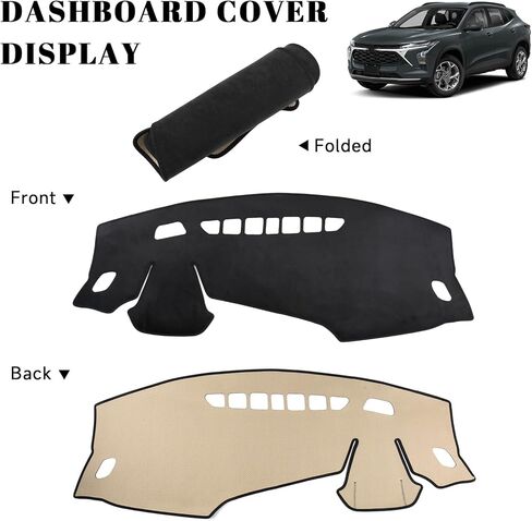 غطاء لوحة Dashboard Black Dash Cover Mat Carpet لـ Chevy Malibu 2016-2025 Cover Cover Cover Material Material Dash Mat Sunshade in Saudi Arabia