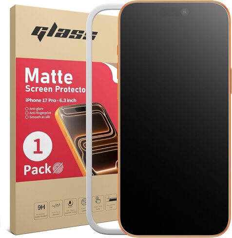 Ambison [2 Pack Matte Glass Screen Protector Compatible with iPhone 15 Pro Max, Dynamic Island Compatible/Anti-Glare [No Bubbles] Install Frame/Smooth as Silk, iPhone 15 Pro Max 6.7inch 2023 in Kuwait