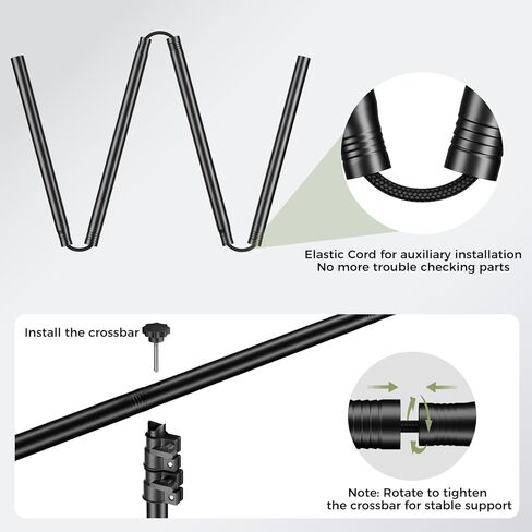 emart green screen backdrop kit مع قاعدة قابلة للطي عكسية ، خلفية خضراء 5 × 6.5 قدمًا مع حامل على شكل حرف T محمول و 5 مشابك للتصوير الفوتوغرافي ، التقاط الصور ، تسجيل الفيديو الاستوديو ، البث المباشر in Kuwait