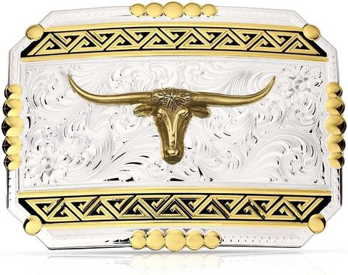 Montana Silversmiths Classic Western two-bucle مع Longhorn in Saudi Arabia