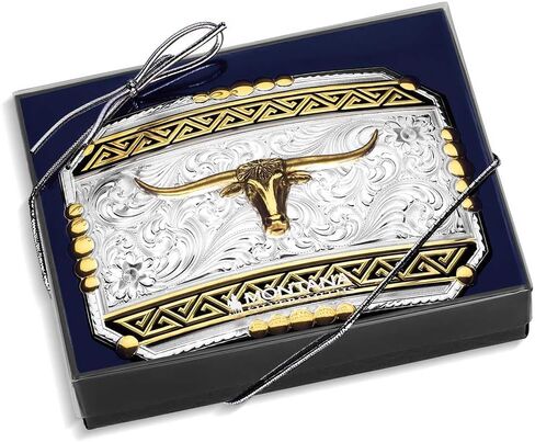 Montana Silversmiths Classic Western two-bucle مع Longhorn in Saudi Arabia