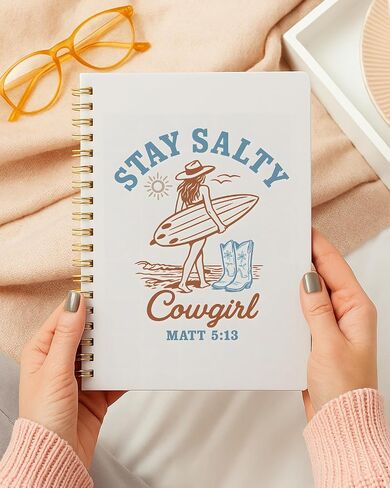 Fiswafy Tropical Palm Tree دفتر ، Journal Coastal Beach Journal ، Blue Beachy Journal للكتابة ، هدايا عاشق الشاطئ للنساء الرجال ، دفتر حلزوني جمالي ، 5.5x8.3 بوصة 554 in Saudi Arabia