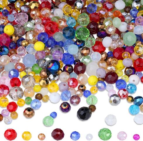 Zhiyuxi 1100pcs 4mm 6mm 8mm حبات زجاجية سوداء من أجل المجوهرات صنع حبات زجاجية متنوعة للبراغي in Saudi Arabia