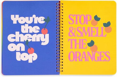 ban.do Rough Draft Mini Spiral Notebook with Saying, 8.5" x 6.75" with Pockets and 160 Lined Pages (Pink Plaid) in Saudi Arabia