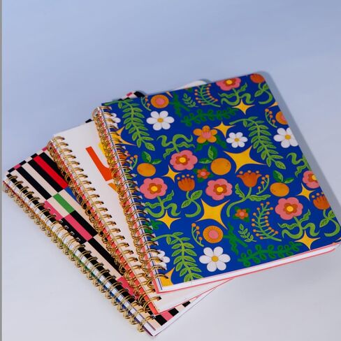 ban.do Rough Draft Mini Spiral Notebook with Saying, 8.5" x 6.75" with Pockets and 160 Lined Pages (Pink Plaid) in Saudi Arabia