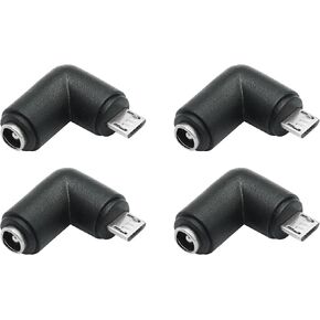 4pcs DC 5.5mm × 2.1 مم إلى محول USB صغير ، 90 درجة الزاوية اليمنى DC 5521 أنثى إلى موصل موصل توصيل الذكور MINI USB 5V in Kuwait