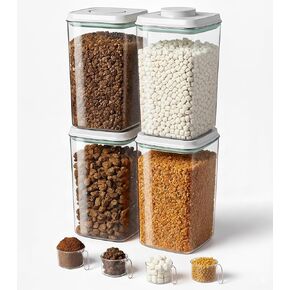 Ankou Dog Food Storage Container with 130ml Scoop – 4L/4.2qt Airtight Dog Food Container for Kibble & Treats, BPA-Free Cat Food Storage Container, Stackable Pop Lid Plastic Container with Lid in Saudi Arabia