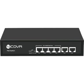 4COVR 16 منافذ 120W (AC100-240V) Ethernet Poe Switch ، 2x UPLINK GIGABIT RJ45 ، دعم كاميرات أمان IP POE IP 4K 8MP 5MP ، LY-POE16 ، LY-POE16 in Kuwait