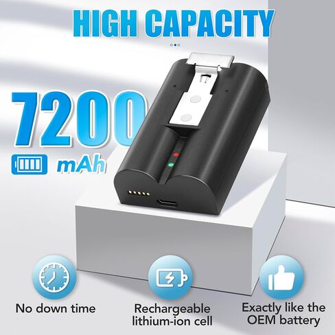 2-Pack 6040mAh Replacement Battery with Charger Station for Ring-Doorbell 2/3/4, Spotlight Camera & Stick Up Cam Indooor and Outdoor (2 Battery +White Charger) in Saudi Arabia