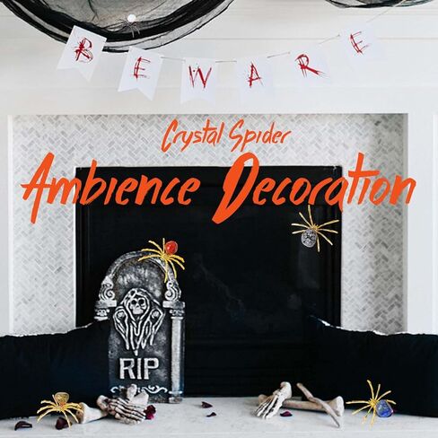 9pcs أحجار كريستال طبيعية مع سبيكة فضية العنكبوت يدويًا يدويًا ديكور هالوين شفاء الهدية الكريستالية للمنزل والمكتب مجموعة تمثال للحيوانات فريدة من نوعها in Kuwait