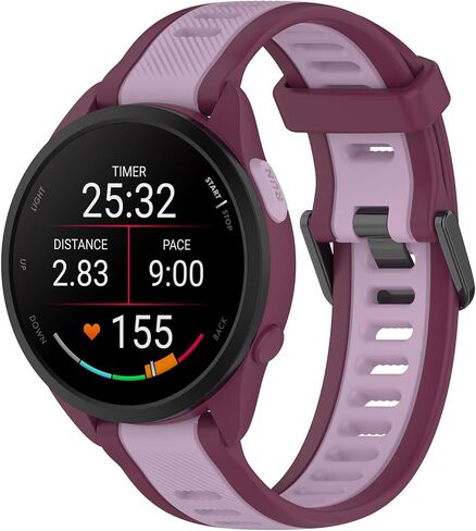 Stripe Silicone 18mm Band Compatible with Garmin venu 3S / Venu 2S / Vivoactive 4S/ Vivoactive 3S, Soft Rubber Breathable Sport Strap Quick Release Wristband Loop for Men Women in Saudi Arabia