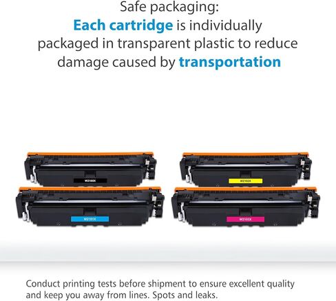 206X Toner Cartridges 4 Pack High Yield Compatible for 206X 206A Set for Color Laser Jet Pro M255dw M255nw MFP M283fdw M283cdw M282nw M283fdn Printer Ink (Black/Cyan/Yellow/Magenta) in Saudi Arabia