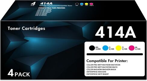 206X Toner Cartridges 4 Pack High Yield Compatible for 206X 206A Set for Color Laser Jet Pro M255dw M255nw MFP M283fdw M283cdw M282nw M283fdn Printer Ink (Black/Cyan/Yellow/Magenta) in Saudi Arabia