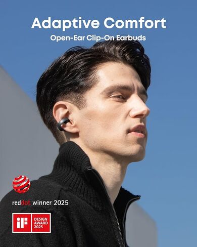 Soundcore AeroClip by Anker Open Ear Earbuds, Clip On Earbuds (Renewed) in Kuwait