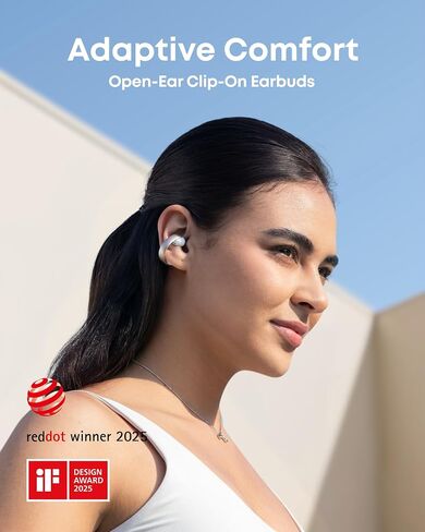 Soundcore Aeroclip بواسطة Anker ، وسماعات أذن مفتوحة ، وسماعات الرأس ، والراحة التكيفية ، والمكالمات الواضحة مع 4 ميكروفونات ، و AI ، وملاءمة مستقرة ، ومسافر 12 مم للباص القوي ، وتصميم عالي الدقة ، ومفتوح الحلقة (متجددة) in Kuwait