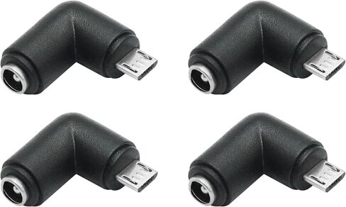4pcs DC 5.5mm × 2.1 مم إلى محول USB صغير ، 90 درجة الزاوية اليمنى DC 5521 أنثى إلى موصل موصل توصيل الذكور MINI USB 5V in Kuwait