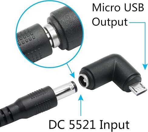 4pcs DC 5.5mm × 2.1 مم إلى محول USB صغير ، 90 درجة الزاوية اليمنى DC 5521 أنثى إلى موصل موصل توصيل الذكور MINI USB 5V in Kuwait