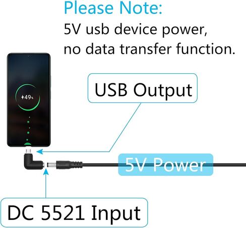4pcs DC 5.5mm × 2.1 مم إلى محول USB صغير ، 90 درجة الزاوية اليمنى DC 5521 أنثى إلى موصل موصل توصيل الذكور MINI USB 5V in Kuwait