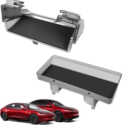 for Tesla Model Y Upgrade Behind Screen Storage Box Dashboard Hidden Organizer Tray Non-Slip Sunglass Card Holder for 2021-2023 Tesla Model 3 and 2021-2025 Model Y (Not fit 2025 Juniper) in Kuwait
