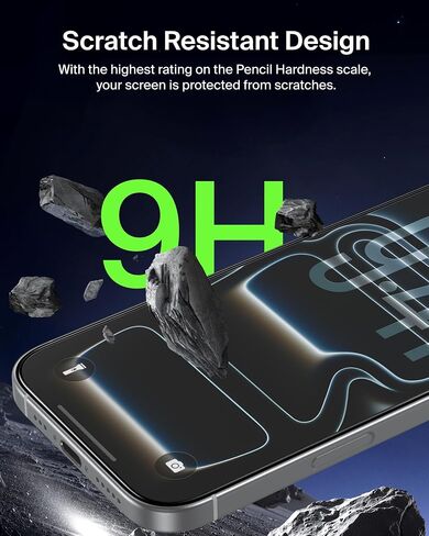 Belkin ScreenForce UltraGlass 2 Screen Protector for iPhone 17 Pro, 25X Stronger Glass, Scratch-Resistant & Impact Protection, Easy Align Tray for Bubble-Free Application, Made with Recycled Glass in Saudi Arabia