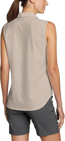 Eddie Bauer Women's Sleeveless Tech Shirt (US, Alpha, Large, Regular, Regular, Gray) in Saudi Arabia
