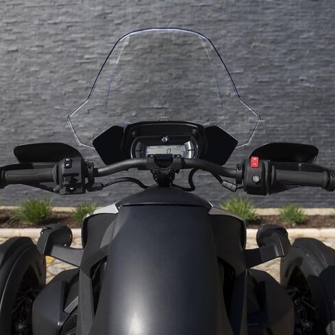 الزجاج الأمامي لـ Can-Am Ryker 600 900 Sport Rally Edition قابلة للتعديل للدراجة النارية الأمامية ورياح الرياح الإكسسوارات الزجاجية ل Can-Am Ryker All Models 2019-2023 (Smoky Gray) in Kuwait