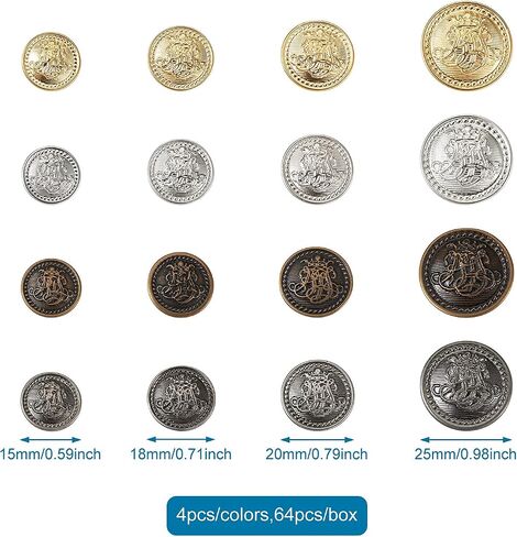 16 مجموعات فو فيروز تزيين المسامير الأزرار 12-20 مم المستديرة محارة خمر لسبائك الجلد البولوي بوكباك برخ الأزر in Saudi Arabia