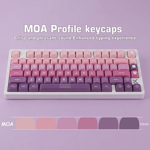 Sunzit MOA keycaps ، 131 مفاتيح لطيف PBT بيض الدب المخصص keycaps 60 65 75 100 في المئة ، مقاطع مفتاح الصبغة مفتاح مفتاح مجموعة مفاتيح لمفاتيح مفاتيح MX (أبيض) in Kuwait