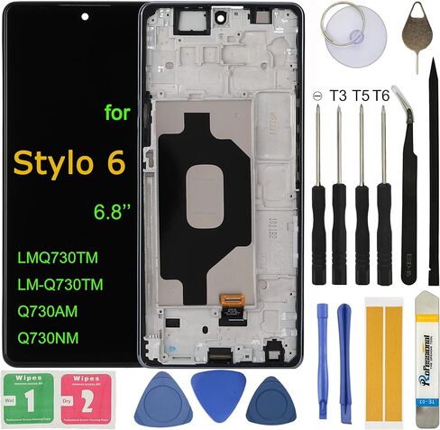 استبدال شاشة LCD لـ LG Stylo 6 6.8 '' LMQ730TM Q730AM Q730NM ASSEMBLY LCD Display Distract Digitizer مع أدوات in Saudi Arabia