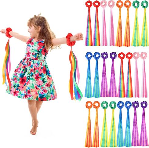 12 PCS قوس قوس قزح رقص شرائط قوس قزح الإيقاع لافتات معصم معصمها يدوي إيقاع لافتات الجمب in Kuwait