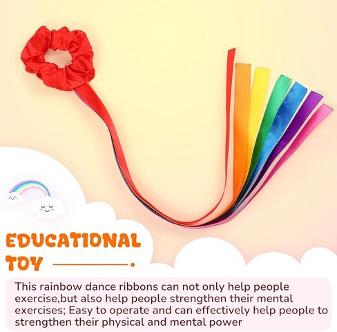12 PCS قوس قوس قزح رقص شرائط قوس قزح الإيقاع لافتات معصم معصمها يدوي إيقاع لافتات الجمب in Kuwait