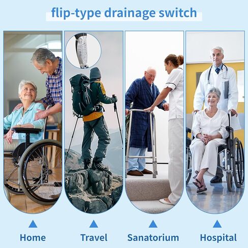 4 حزمة 2000 مل أكياس القسطرة للرجال والنساء ، حقيبة الصرف الصحي البولية مع غرفة مضادة للتراجع ، كيس البول مع حجم 2000 مل ، 48 "أنبوب الصرف ، مقاطع وخطاف معلقة in Kuwait