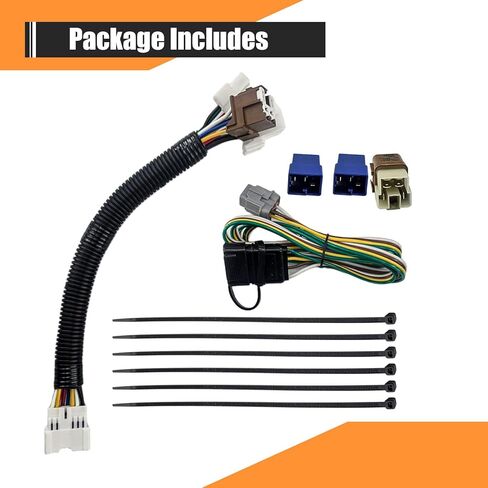 56327 Trailer Wiring Harness, 4-Pin Vehicle-Side Trailer Wiring Kit for 2015-2024 F-ord Transit 150, 250, 350, HD, 4 Flat T-Connector for Transit Cargo Van, Passenger Wagon in Kuwait