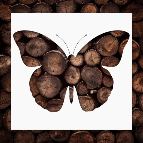 Butterfly Stencil Template - Reusable Butterflies Big Large Small Butterfly Stencils for Painting on Wood, Glass, Wall Rock, Walls, Canvas, Glassware, Airbrushing, Spray Painting (4x4) in Saudi Arabia