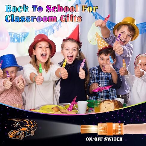48 PCS Finger Light For Kids Summer Party Fords ، Glow in the Dark Light Up Summer Beach Toys Bulk for Kids Birthday Goodie Bag Bag Bag Biros Boys Boys Girl in Kuwait