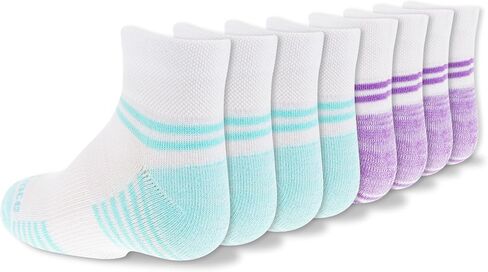 New Balance Kids Performance Cushioned Low Cut Socks 8 Pair Pack, Black, Medium in Saudi Arabia