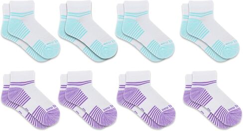 New Balance Kids Performance Cushioned Low Cut Socks 8 Pair Pack, Black, Medium in Saudi Arabia