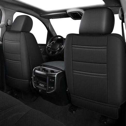 Custom Fit Seat Covers for Dodge RAM 1500 2019 2020 2021 2022 2023 2024 2025 Leather Cars Seats Cover Full Set Black in Kuwait